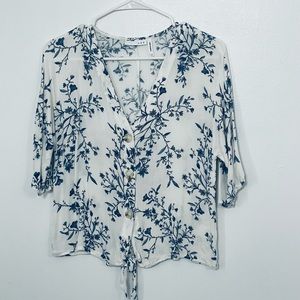 White floral shirt